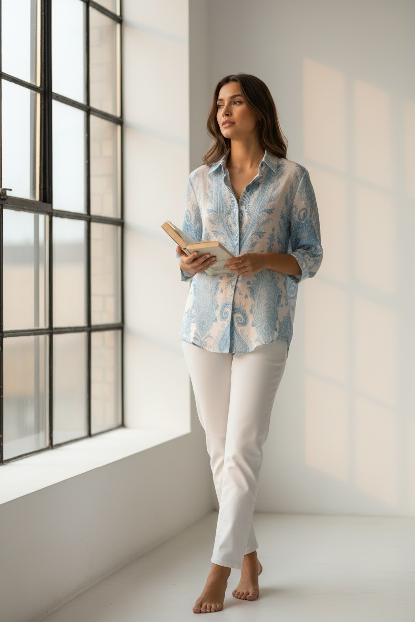 Camicia stampa cachemire