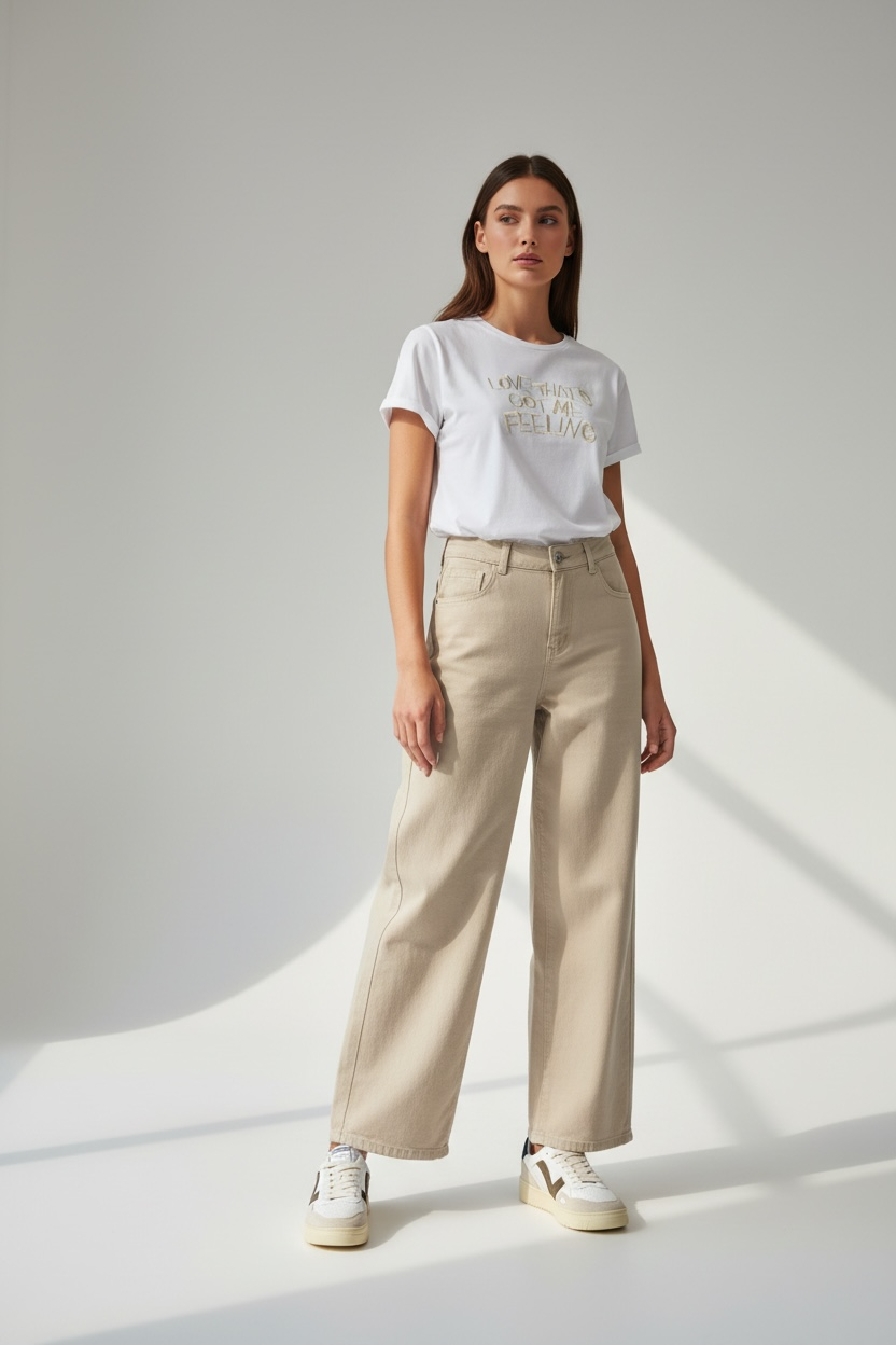 Pantalone leggero gamba larga Doram