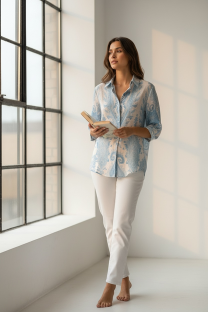 Camicia stampa cachemire