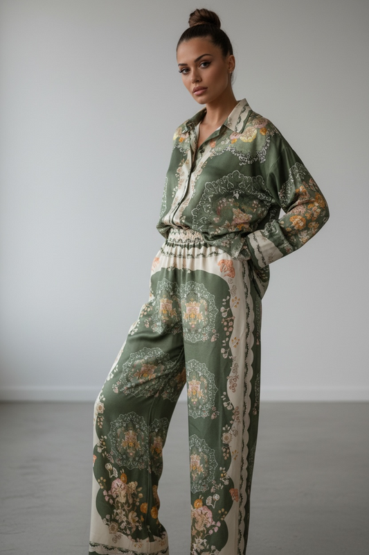 Pantalone fantasia viscosa 100%