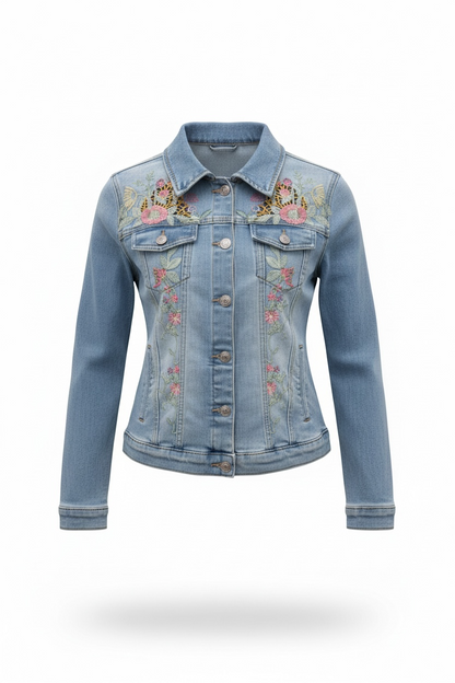 Giubbino jeans ricamo Zoe