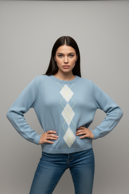 Maglia girocollo rombi