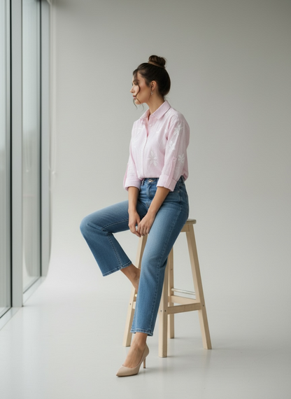 Camicia ricamo Tulum